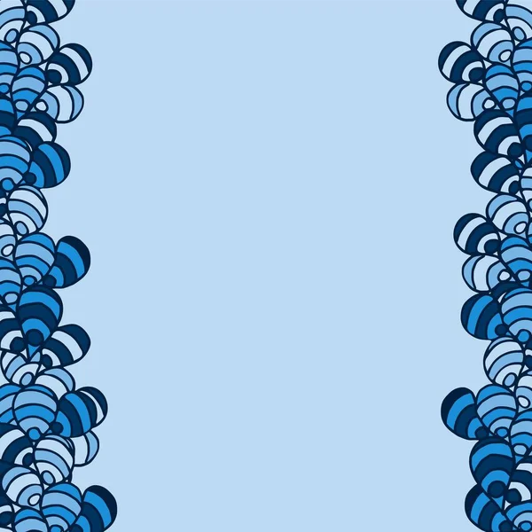 Carte Zenart Abstraite Bleue Avec Cadre Pour Les Vacances Salutation — Image vectorielle