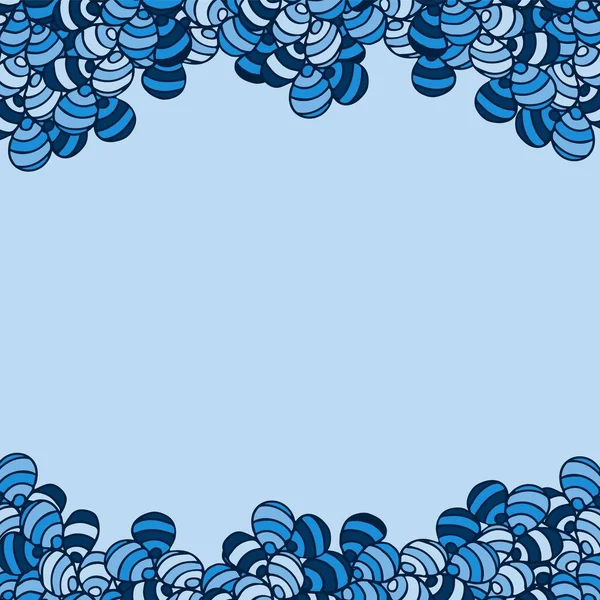 Carte Zenart Abstraite Bleue Avec Cadre Pour Les Vacances — Image vectorielle