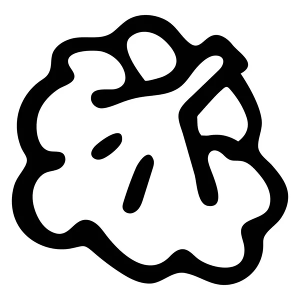 Μαύρο Και Άσπρο Μπρόκολο Κουνουπίδι Doodle Σκίτσο Εικονογράφηση — Διανυσματικό Αρχείο
