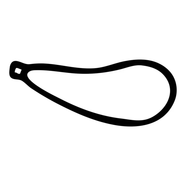 Black White Zucchini Squash Doodle Sketch Illustration — Stock Vector