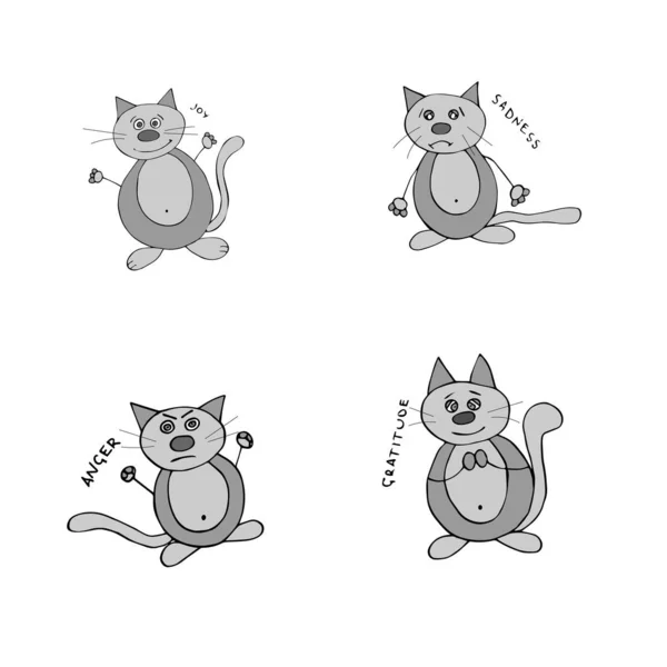 You Feel Sad Dance Doodle Vector Illustration Cute Dancing Cat Stock Vector  by ©SlyBrowney 198350862