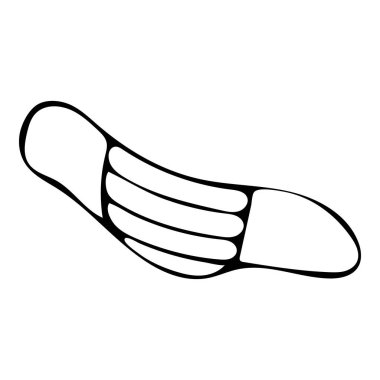 Tıbbi maske ya da koruyucu maske izole edildi. Maske Solunum Koruması Açık Hava Kirliliği, Corona, Coronavirus, COVID-19.