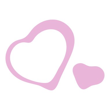 El yapımı Pastel, Beyaz Arkaplanda Vektör Kalp İzole Edilmiş. Düz Kalp Sembolü 'nün İllüstrasyonu. Aşk kavramının grafiksel tasarımı. Sevgililer Günü için Aşk Sembolü ve Amblemi.