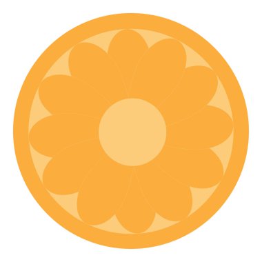 Beyaz Arkaplanda Basit İzole Portakal Dilimi.