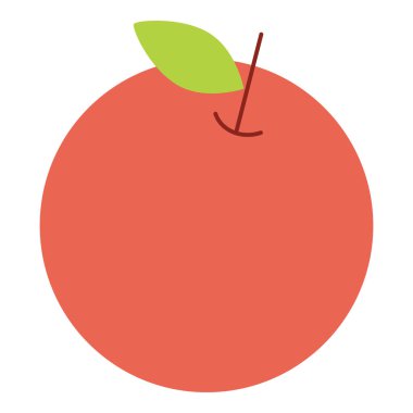 Beyaz Arkaplanda Basit İzole Edilmiş Elma.