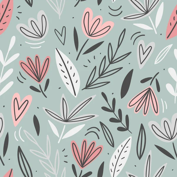 Patrón Sin Costura Floral Para Textil Tela Fondo Floral Abstracto — Vector de stock