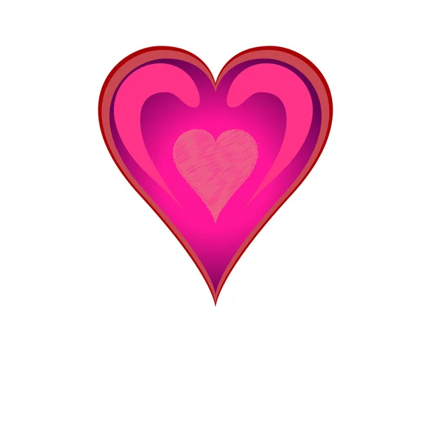 Векторные сердца. Элементы дизайна для Валентина day.Pink сердце с различными elements.Idea творческой любви — стоковый вектор