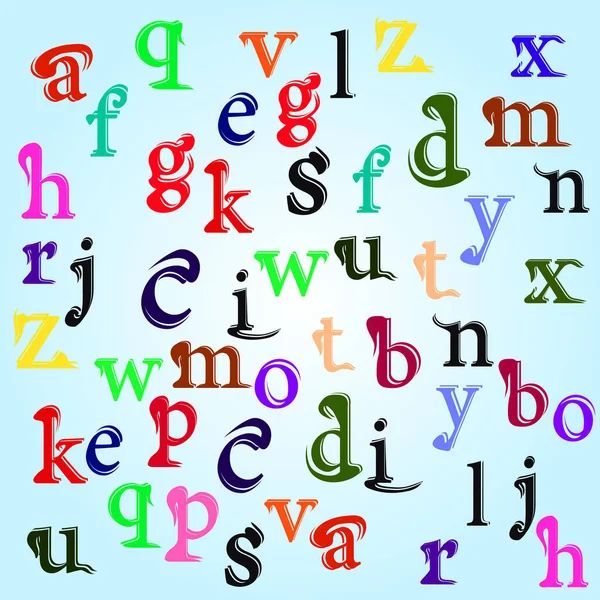 かわいい面白い幼稚なアルファベット ベクトル フォント イラスト — ストックベクタ