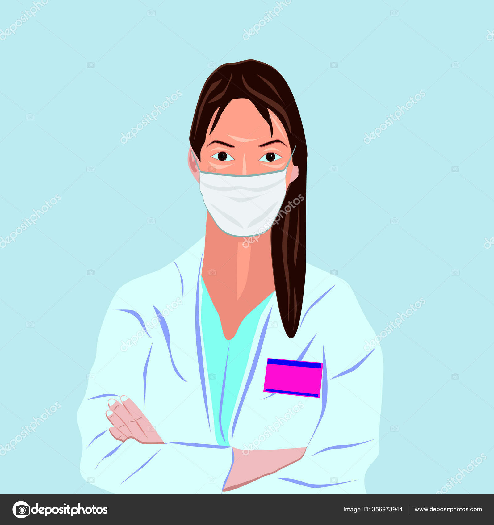 conjunto de mulher com uniforme de enfermeira em personagem de