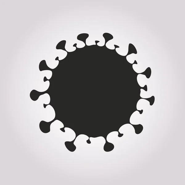 Corona病毒图标形状 生物危害风险标志 污染传染病病毒危险信号 矢量图解 在灰色背景下隔离 — 图库矢量图片