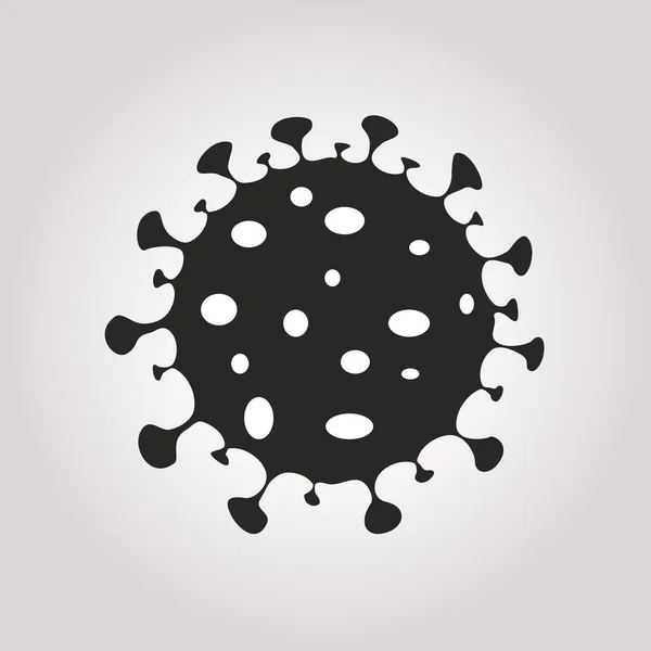 Corona病毒图标形状 生物危害风险标志 污染传染病病毒危险信号 矢量图解 在灰色背景下隔离 — 图库矢量图片