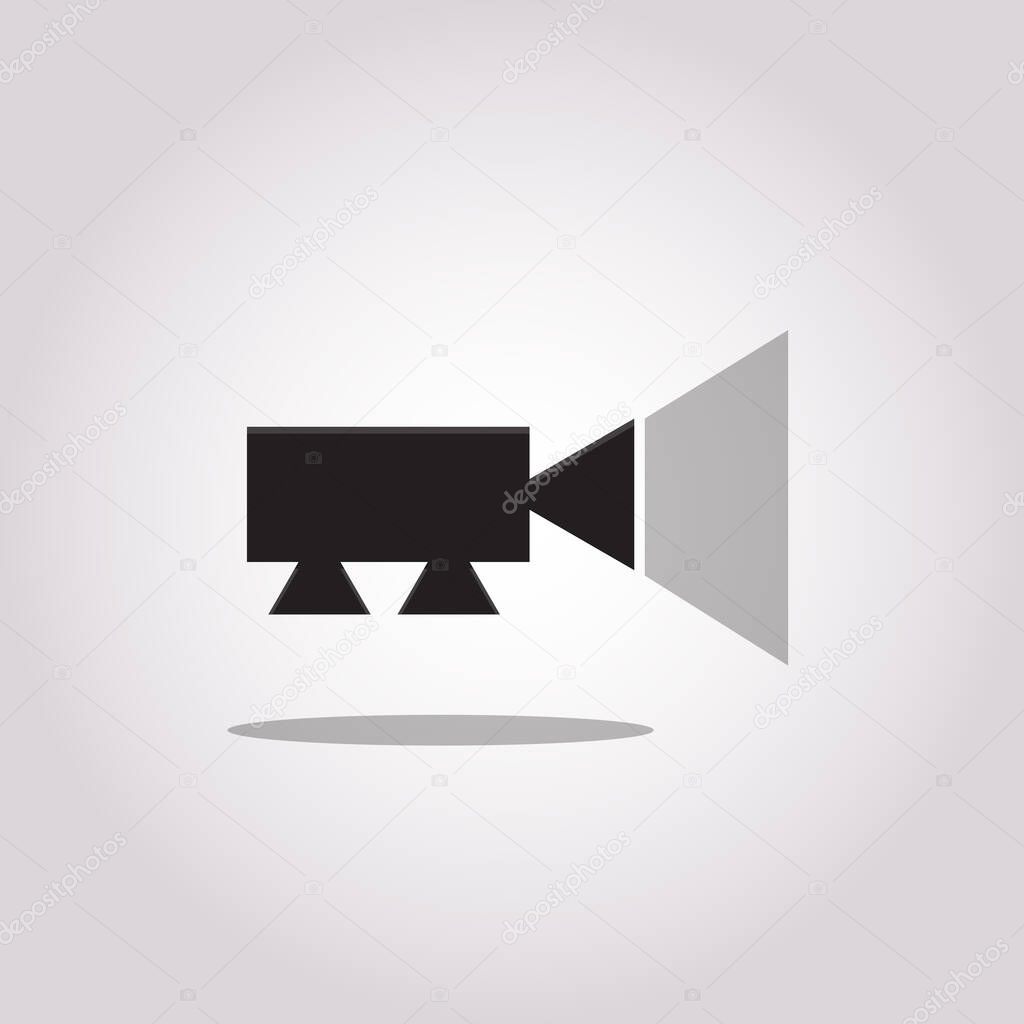 Video camera icon in trendy flat style isolated on background. Video camera icon page symbol for your web site design Video camera icon logo, app, UI. Video camera icon Vector illustration, EPS10.