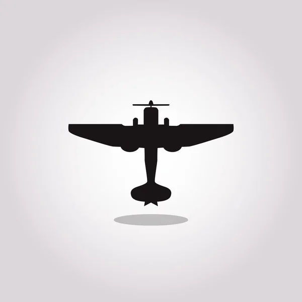 Flugzeug Mit Propeller Icon Vektor Massive Logoabbildung Piktogramm Auf Weißem — Stockvektor