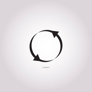 Düz vektör simgesi geri dönüşümü. Oklar düz vektör simgesi. EPS 10