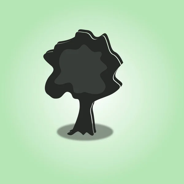 Projeto do logotipo do vetor de árvore de círculo. Ilustração vetorial —  Vetores de Stock