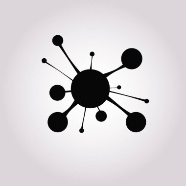 Gri arkaplanda izole edilmiş basit satır biçimi ile sinirsel ağ simgesi. Web sitenizin tasarımı için sinirsel ağ sembolü, evet, uygulama veya logo. Çizgiler genişletilmemiş, düzenlenebilir felç. Vektör illüstrasyonu