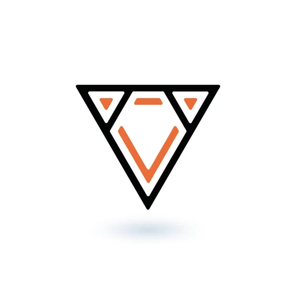 Logo forme triangle abstrait sur fond blanc — Image vectorielle