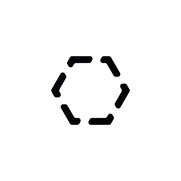 Line hexagon logo design on white background — 스톡 벡터