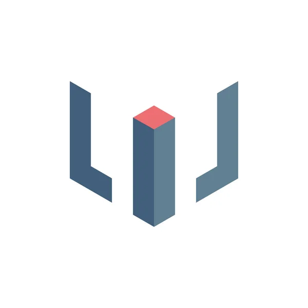 Icône design logo Lil cube. Illustration vectorielle. Conception — Image vectorielle