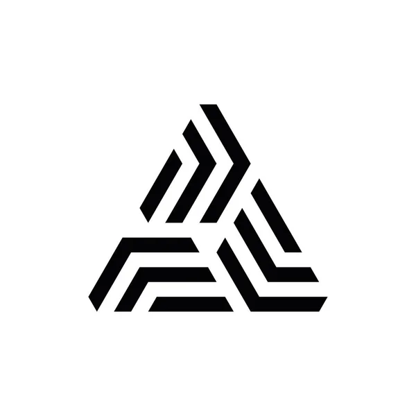Abstrakcyjne logo trójkąta na białym tle — Wektor stockowy