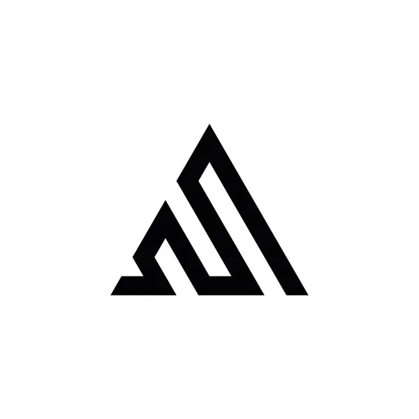 Abstract driehoekig logo op witte achtergrond — Stockvector