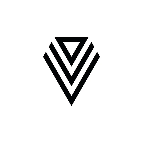 Abstrakt triangel form logotyp på vit bakgrund — Stock vektor