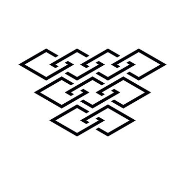 Rhombus soyut vektör logo tasarım şablonu. İş, mücevher, moda konsepti. Lüks sembol. Resim siyah arkaplanda izole edildi.