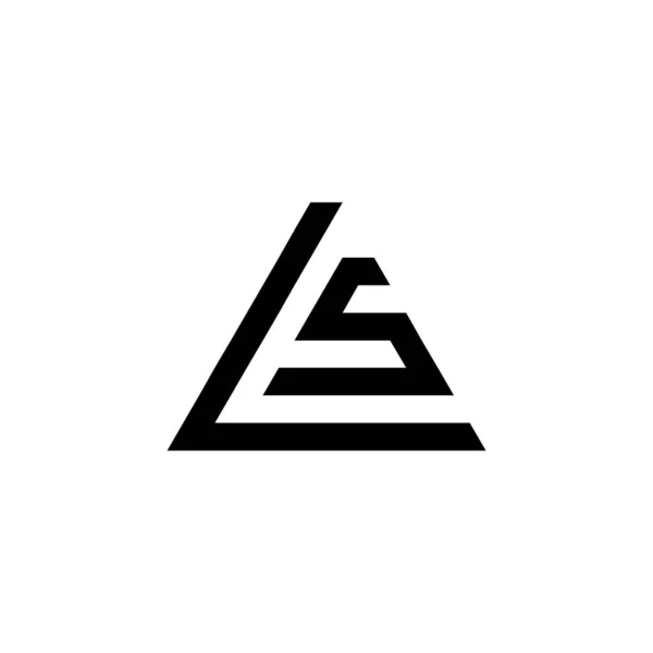 Aanvankelijke brief LS Linked Triangle Design Logo — Stockvector