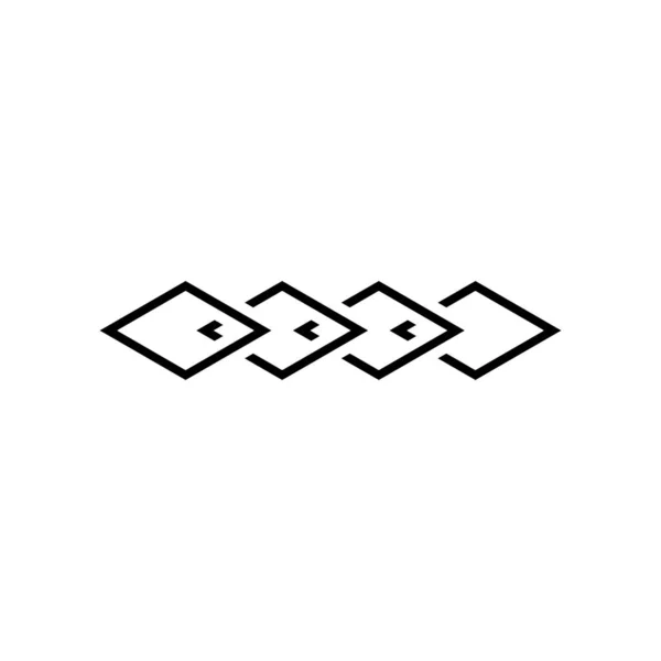 Rhombus mengatur templat desain logo vektor abstrak. Bisnis, perhiasan, konsep fashion. Simbol mewah - Stok Vektor