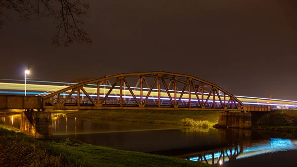 Brücke Über Den Fluss Riga Lettland — Stockfoto