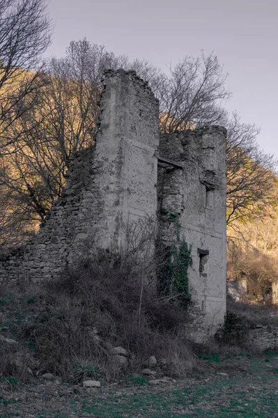 Pueblo Abandonado Provincia Huesca Llamado Lacort — Foto de Stock