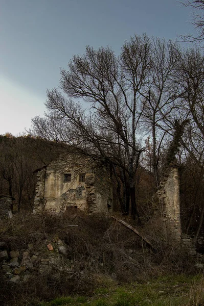 Εγκαταλελειμμένο Χωριό Στην Επαρχία Της Χουέσκα Που Ονομάζεται Lacort — Φωτογραφία Αρχείου