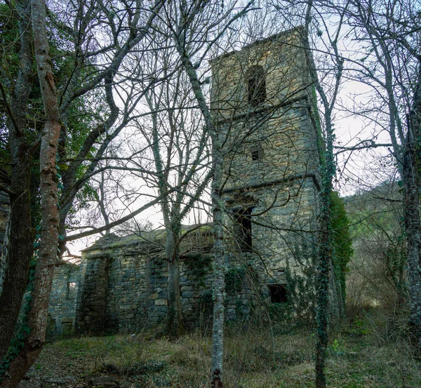 Pueblo Abandonado Provincia Huesca Llamado Lacort — Foto de Stock