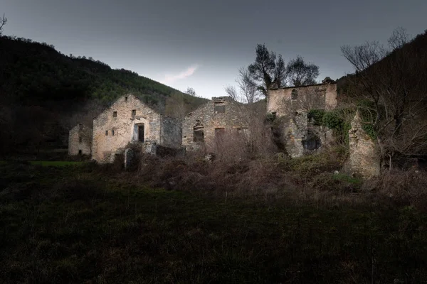 Villaggio Abbandonato Provincia Huesca Chiamato Lacort — Foto Stock