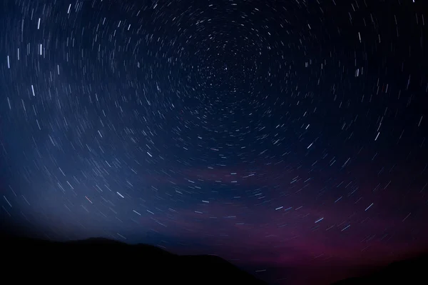 Nachthimmel Mit Sternen Und Milchstraße Stockfoto
