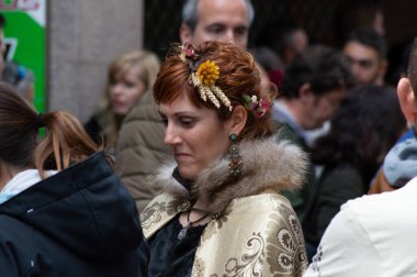 Jaca, Huesca, Aragon İspanya 'da Mayıs' ın ilk cuması ziyafeti