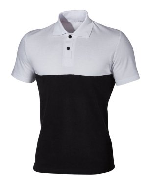 Beyaz ve siyah polo beyaz arkaplanda izole