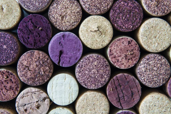 Macro view of used wine bottle corks — 스톡 사진