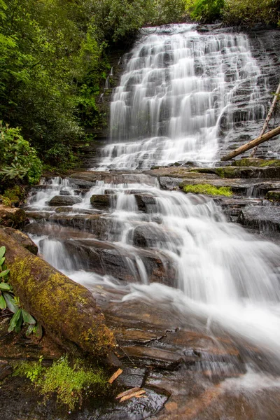 Majestätischer Wasserfall Umgeben Von Üppigem Grünem Wald South Carolina Usa — Stockfoto