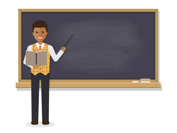 Afrikanische Lehrer unterrichten im Klassenzimmer — Stockvektor