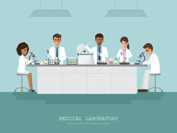 Tıp bilimi Laboratuvarı — Stok Vektör