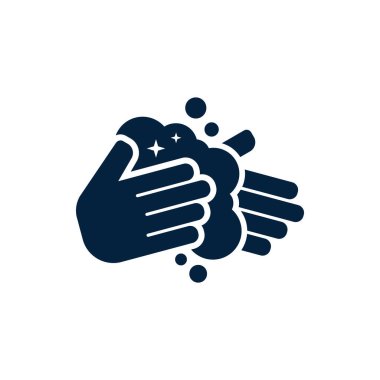 Temizleme El Logosu Şablonu Tasarım Elemanı. Yaratıcı Temizlik Simgesi Tasarımı.