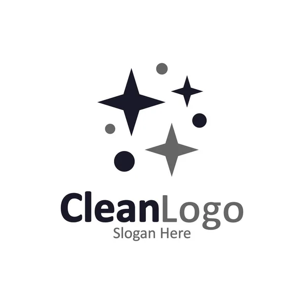 Serviço Limpeza Logo Vector Design Modelo Logotipo Limpeza Criativa — Vetor de Stock