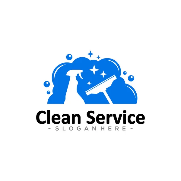 Logo Pro Úklidovou Službu Návrh Šablony Loga Creative Cleaning — Stockový vektor