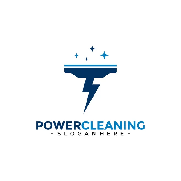 Power Cleaning Logotypen Vector Kreativ Rengöring Logotyp Mall Design — Stock vektor
