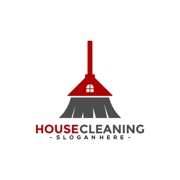 House Cleaning Logo Vector Kreativ Rengöring Logotyp Mall Design — Stock vektor