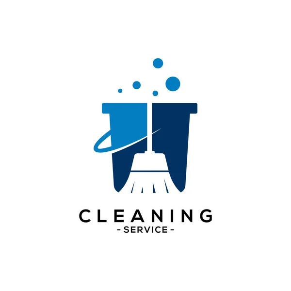 Logo Pro Úklidovou Službu Návrh Šablony Loga Creative Cleaning — Stockový vektor