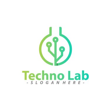 Teknoloji Laboratuvarı Logo Şablonu Tasarımı