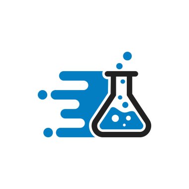 Hızlı Laboratuar Logo Şablonu Tasarım Elemanı