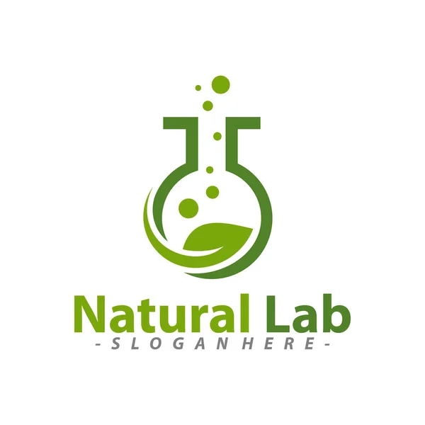 Natural Lab Icon Logo Template Design — Stock Vector